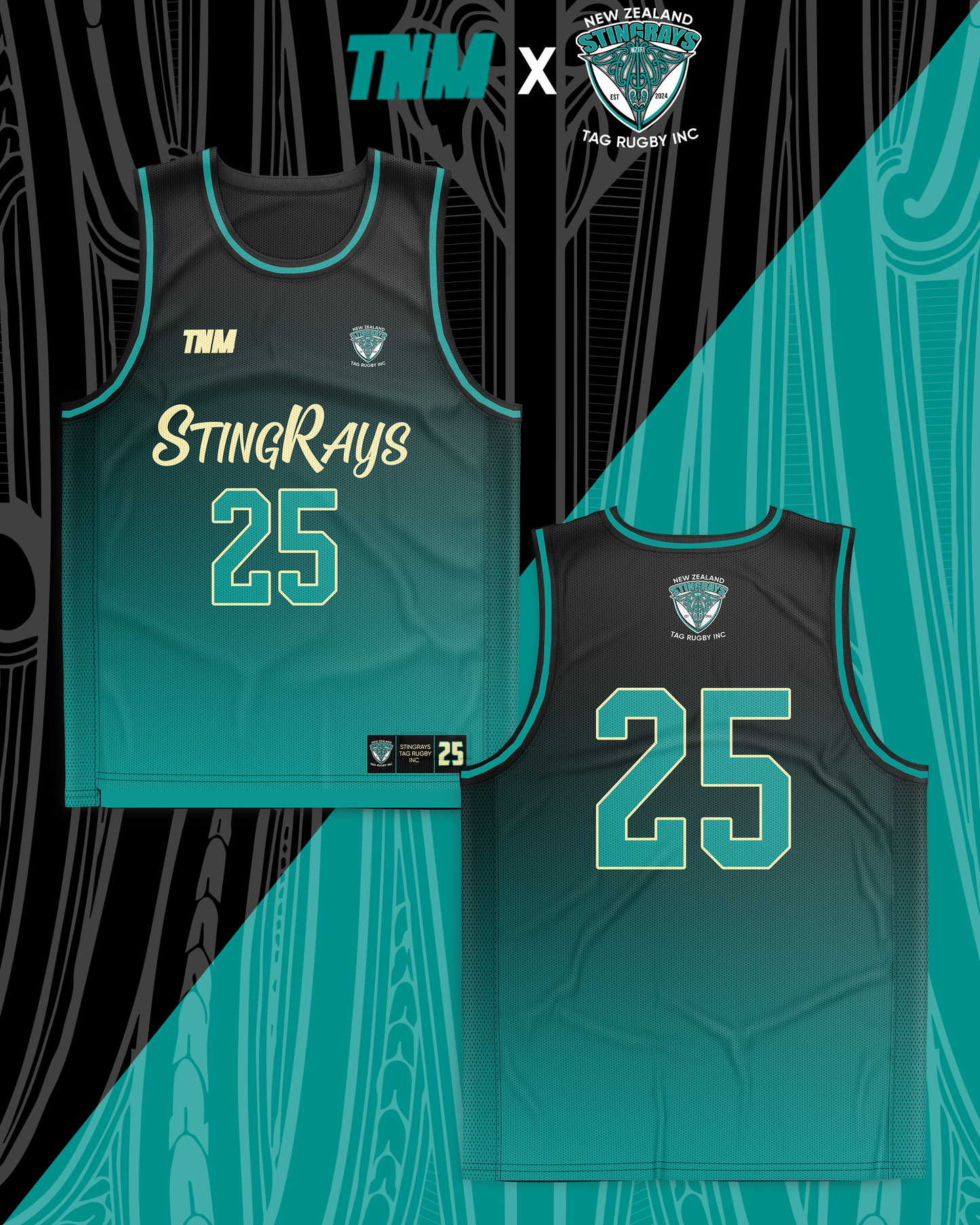 2025 Stingrays Basketball Singlet - Teal