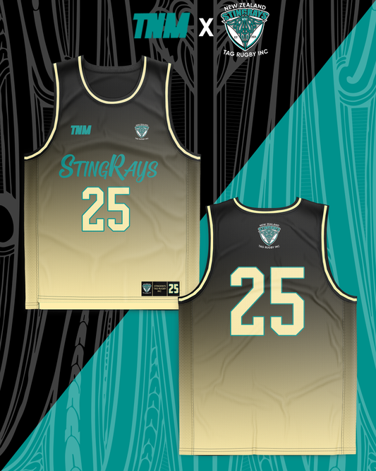 2025 Stingrays Basketball Singlet - Beige