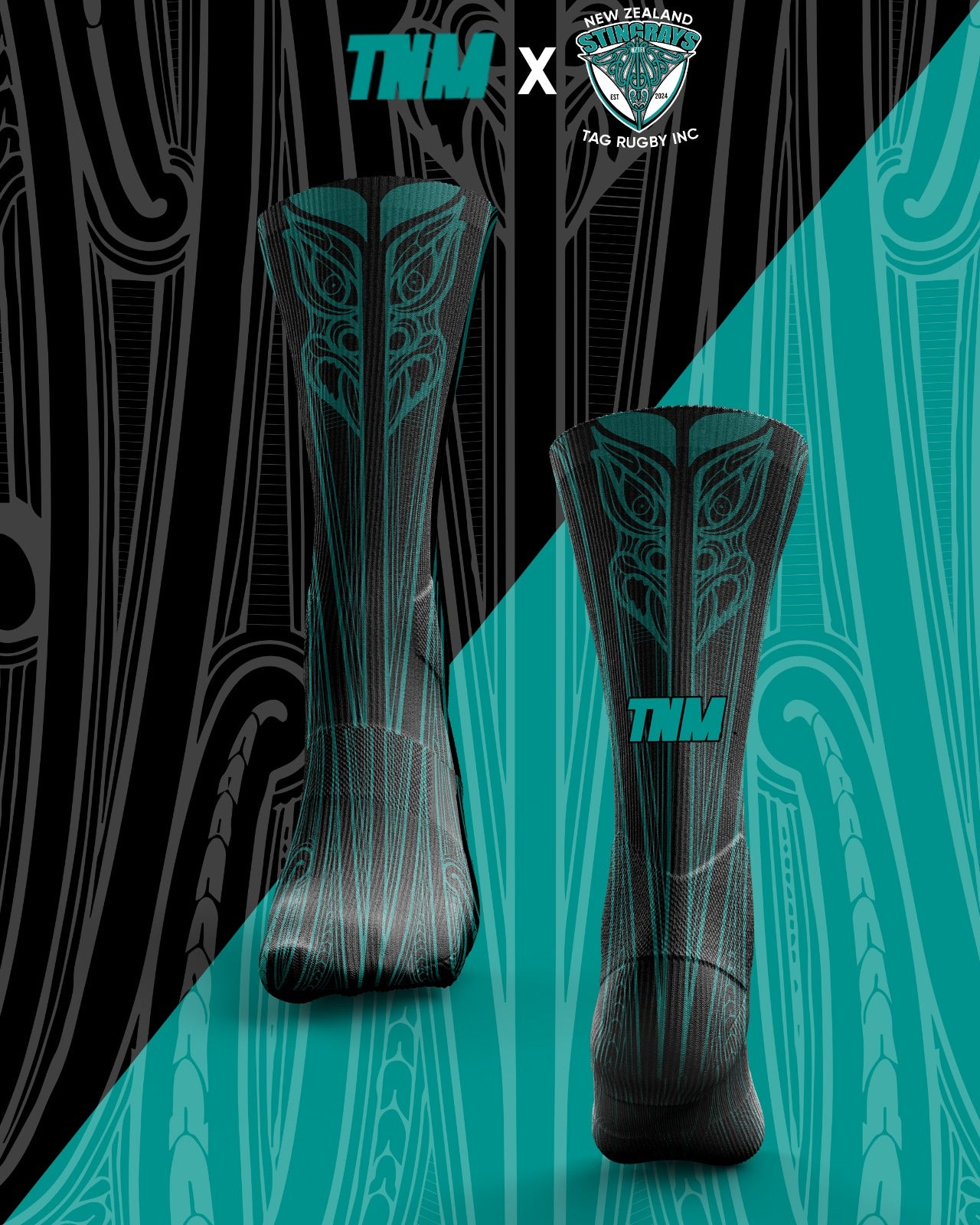 2025 Stingrays Grip socks - Black